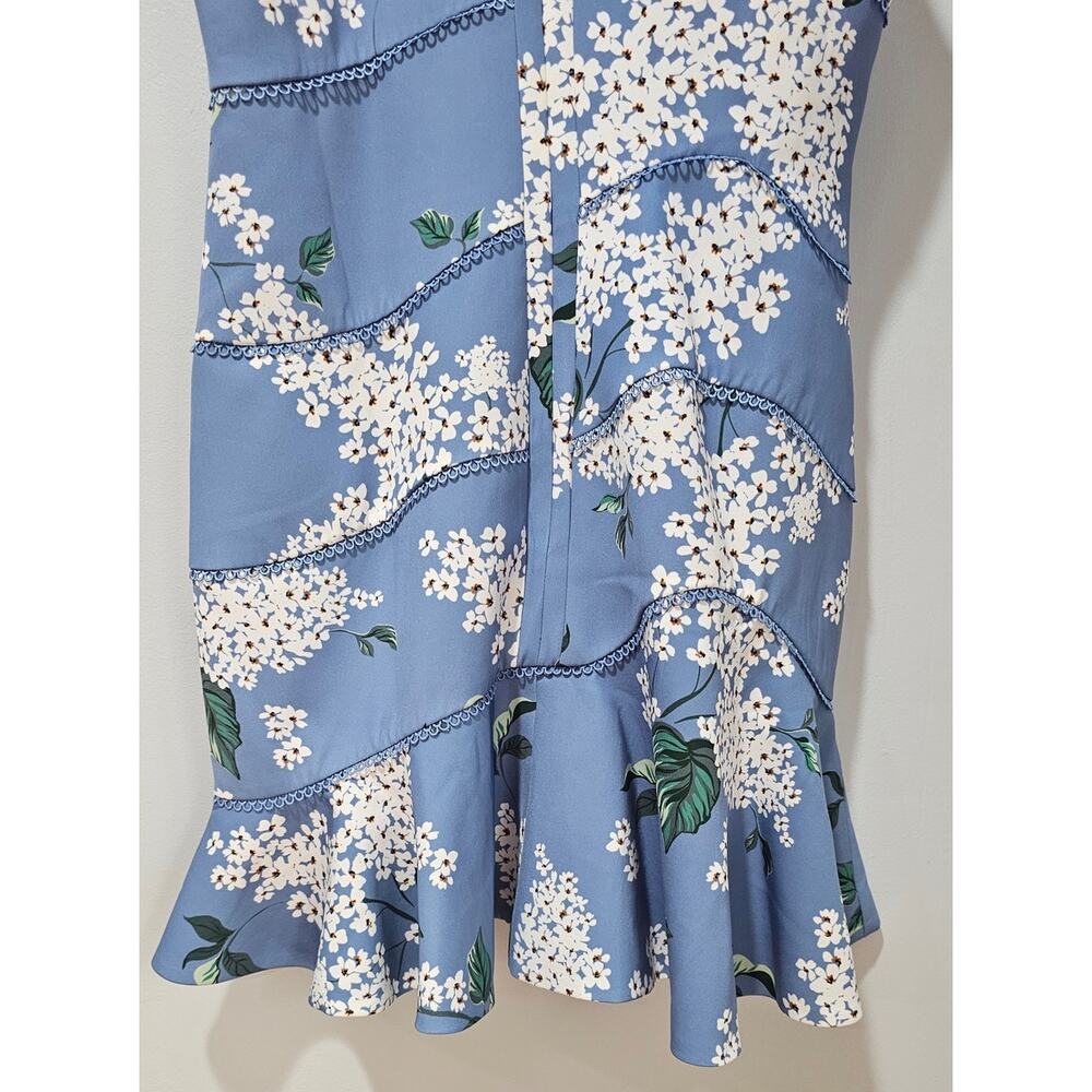 Keepsake Dress Wild Thoughts, Ruffled Curved Hem, Lined, Floral, Sexy, New Sz L - Picture 12 of 13